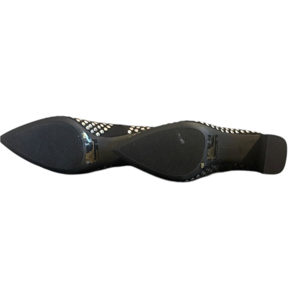 HOST PICK INC Black and Silver Metallic Studded Ankle Boots size 7 - Picture 3 of 4